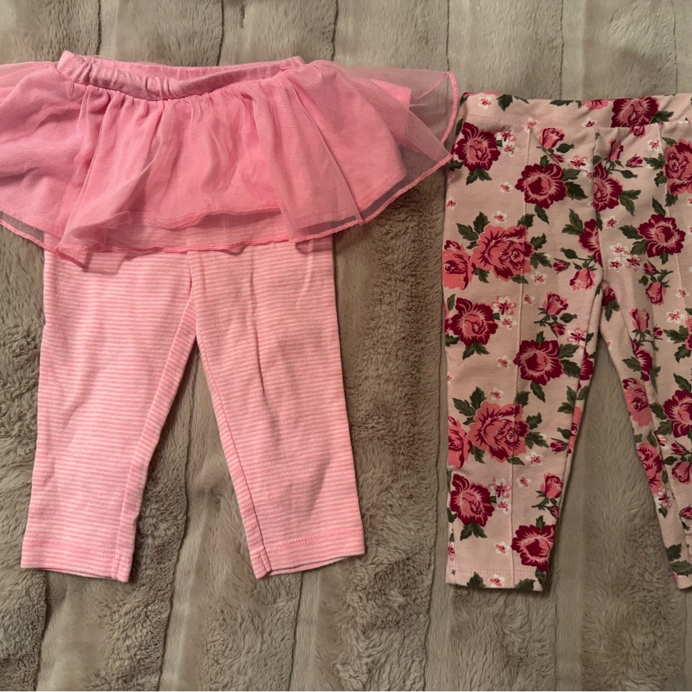Lot of pink baby leggings